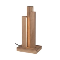 Manhattan Table Lamp 3xLED 24V Integrated 1470lm 3000K 16W Oiled Oak/Anthracite Fabric Cable with Touch Dimmer 7481174