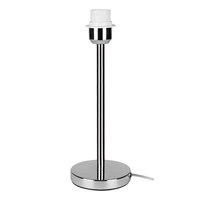 Dove Table Lamp 1xE27 Max.40W Chrome Metal/Transparent PVC Cable/Gray Fabric Shade 724390128