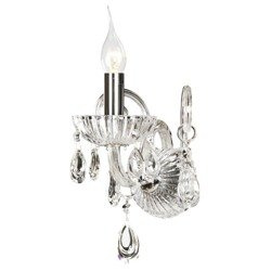 Queen Wall lamp 1xE14 Max.40W Transparent/Chrome