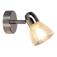 Alga Wall Lamp 1xE14 Max.40W Chrome Metal/Transparent Glass 3870128