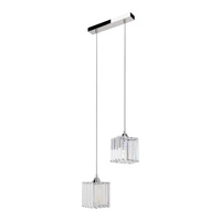 Casina Pendat Lamp 2xE27 Max.60W Chrome Metal/Transparent Crystal 8181228