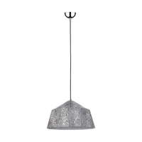 Natura Pendant Lamp 1xE27 Max.60W Chrome Metal/Black PVC Cable/Gray-White Metal 9804128