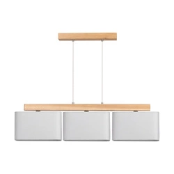 Cadre Pendant Lamp 3xE27 Max.25W Oiled Oak/Transparent PVC/Grey 875110374