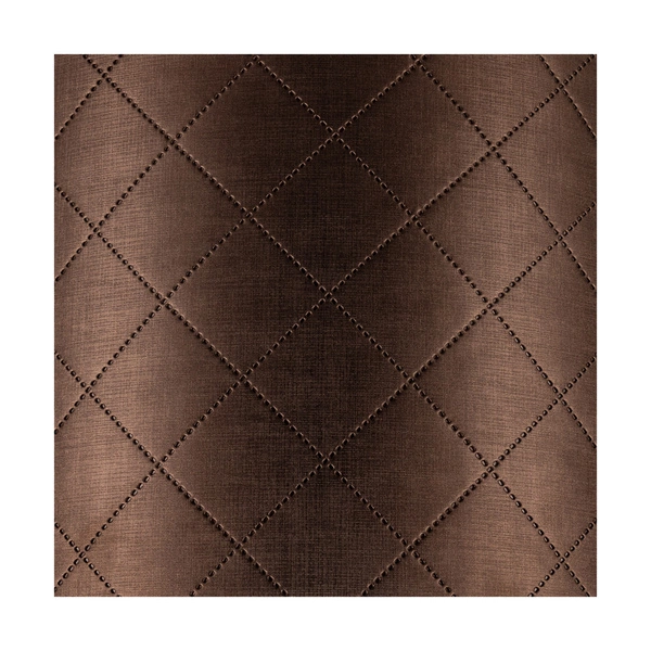 Lampshade Cylinder E27 H35 Brown Synthetic Fabric A0952