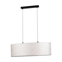 Lampa Wisząca Mateo 2xE27 Max.40W Czarny Metal/Przezroczysty Kabel PCV/Beżowa Tapeta 87811204