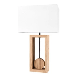 Logan Table Lamp 1xE27 max. 40W Oiled Oak/White 7017411911686