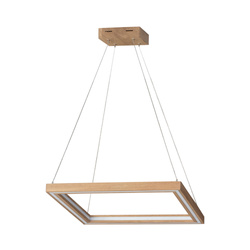 Legno Pendant Lamp ''In&Out'' 2xLED 24V Integrated 5320lm 3000K 57W Oiled Oak/Transparent PVC Cable