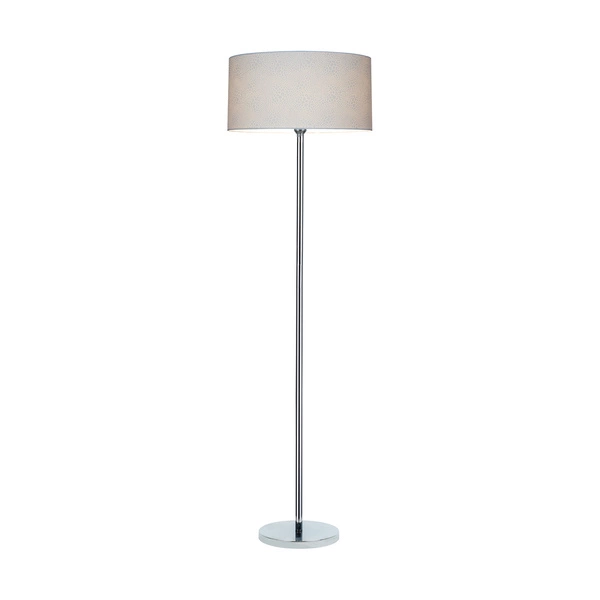 Leila Floor Lamp 1xE27 Max.60W Chrome Metal/Transparent PVC Cable/Multicolor Paper+PCV Shade with Crocodile pattern 6651028