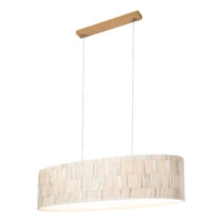 Malo Hanging Lamp 2xE27 Max.40W Oiled Oak/Transparent PVC/Multicolor 17150274