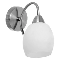 Pisa Wall Lamp 1xE27 Max.60W Satin Metal/White Glass 8280127