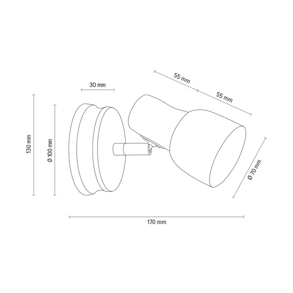 Kinkiet Svantje 1xE14 maks. 40W drewno brzozowe/biały metal 2239160
