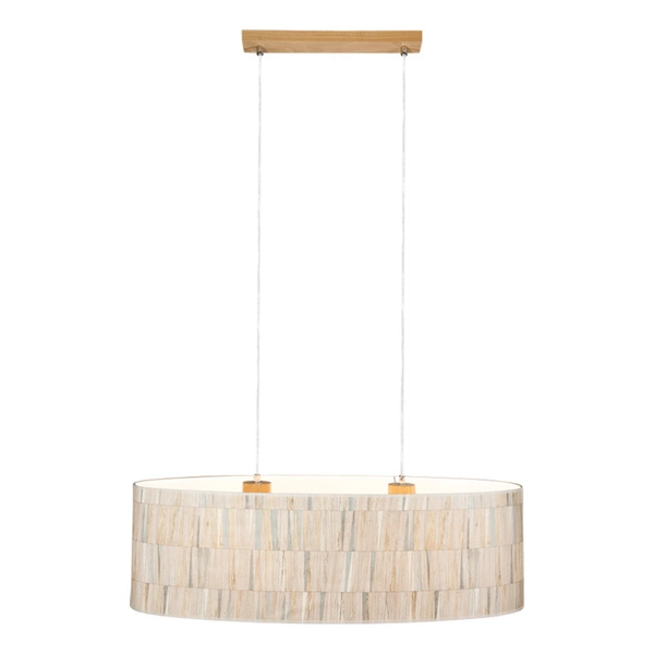Malo Hanging Lamp 2xE27 Max.40W Oiled Oak/Transparent PVC/Multicolor 17150274