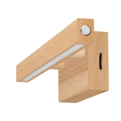 Smal Wall Lamp 1xLED 24V Integrated 527lm 3000K 5,3W Birch Wood with Touch Dimmer 1507160