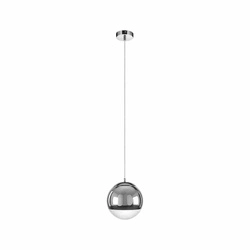 Gino Pendant Lamp 1xE27 Max.60W Chrome Metal/Transparent PVC Cable/Chrome-Transparent Glass 5801128