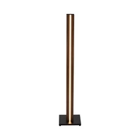 Flame Floor Lamp 1xLED 12V Integrated 16W Black/Walnut veneer/Black PVC/Touch Dimmer 630119186