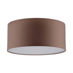 Josefina Ceiling Lamp 2xE27 Max.25W White Metal/Brown Fabric Shade