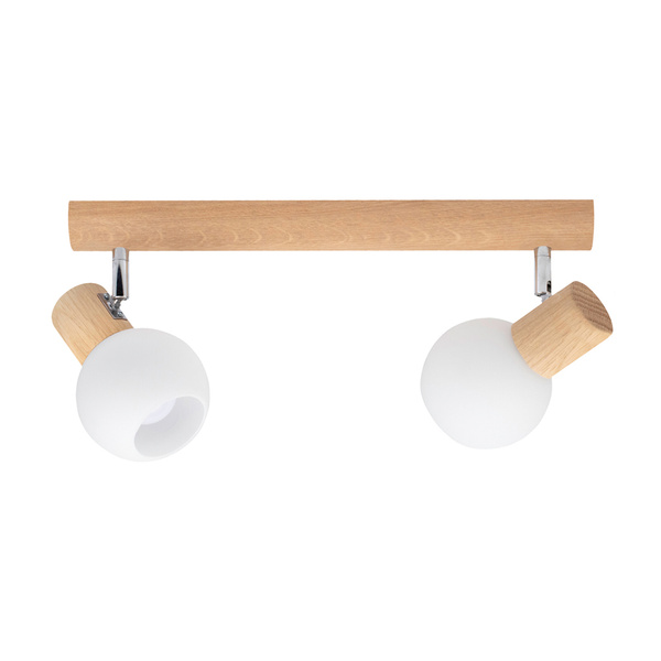 Karin Ceiling Lamp 2xE14 Max.40W Oiled Oak/White