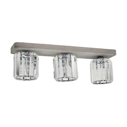 Glory Ceiling Lamp 3xE27 Max.60W Gray Concrete/Transparent Glass 2361336