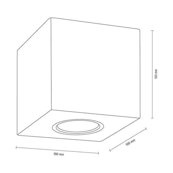 Wooddream Square Lampa Sufitowa Incl.1xLED GU10 5W Dąb Olejowany 2576174