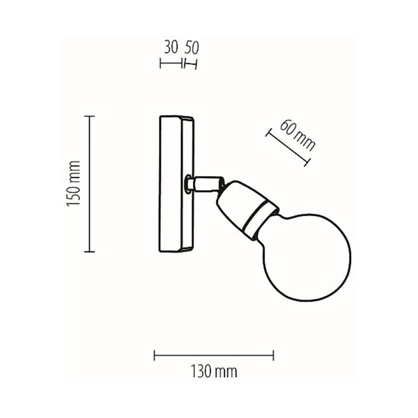 Porcia Wood Wall Lamp 1xE27 Max.25W Oiled Oak/White Ceramics 8125174