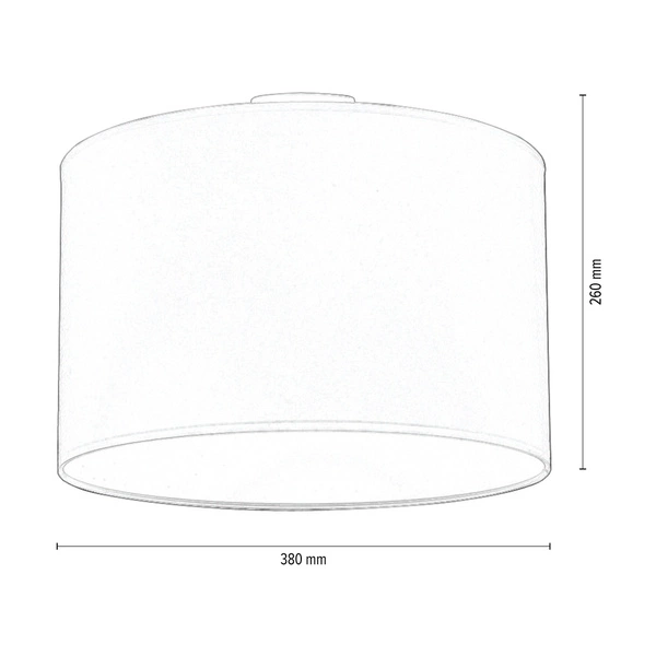 Lampa sufitowa Timon 1xE27 maks. 40W biały metal/biały klosz z tkaniny 4620104