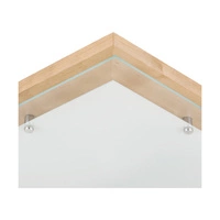 Finn Ceiling Lamp Incl. 1xLED 2100lm 2700K 24W Birch Wood/Chrome Metal/White-Transparent Glass 4024060