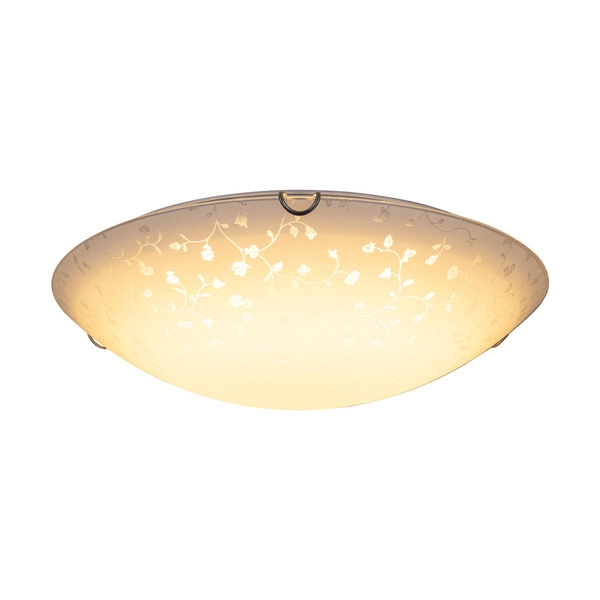 Flora Ceiling Lamp Incl. 1xLED Integrated 1650lm 2700K 18W Chrome Metal/White-Transparent Glass 4044112