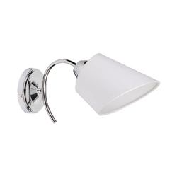 Mette Wall Lamp 1xE27 Max.40W Chrome Metal/White Fabric Shade 8341128