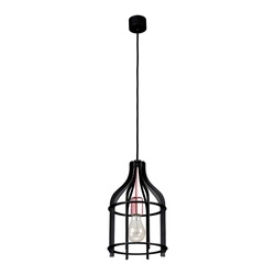 Riana Pendant Lamp 1xE27 Max.60W Steel Metal/Black Metal 1030217