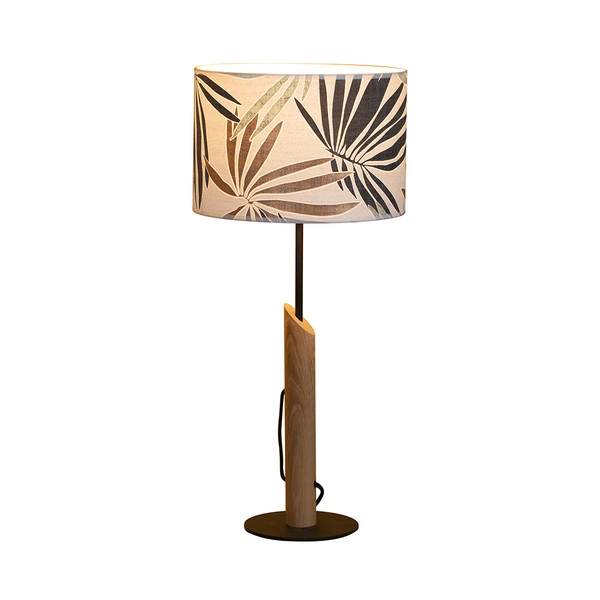 Hoja Table Lamp 1xE27 Max.60W Black/Oiled Oak //Multicolor 862479104