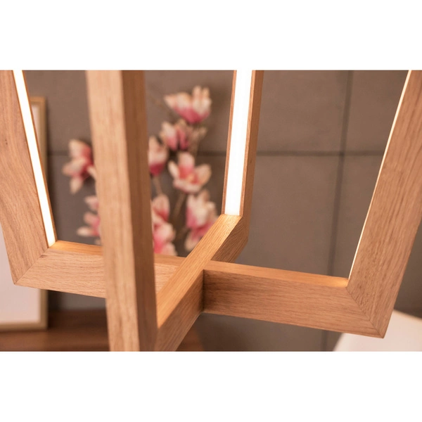 Leif Pendant Lamp ''In'' 4xLED 24V Integrated 2520lm 3000K 27W Oiled Oak/Transparent PVC Cable 1509174