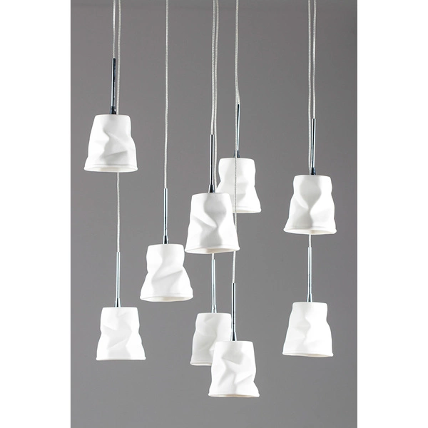 Lampa Wisząca Joelle 9xG4 Max.20W Chromowany Metal/Biała Ceramika 1870902