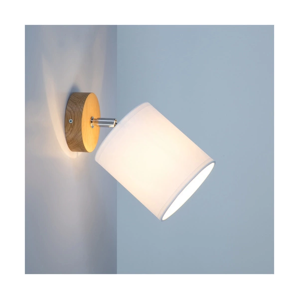 Aprillia Wall lamp 1xE27 Max.25W Oiled Oak/White 56744174