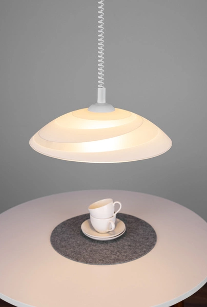 Circle Pendant Lamp 1xE27 Max.60W White Synthetic Material/White Synthetic Material Cable/White Glass 4314502
