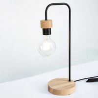 Muriel Table Lamp 1xE27 Max.25W Oiled Oak/Black Metal/Black Fabric Cable 8274974