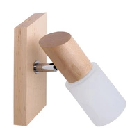 Birgit Kinkiet 1xE14 Max.40W Drewno Brzozowe/Szkło Alabastrowe 2222160