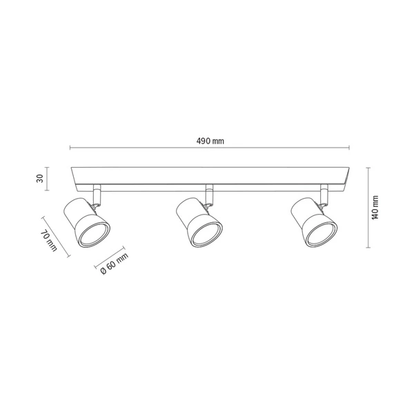 Venla Ceiling Lamp Incl. 3xLED GU10 5W Birch Wood 2434360