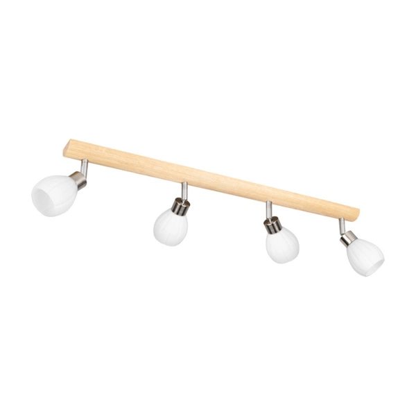 Kira Ceiling Lamp Incl. 4xG9 LED 300lm 2700K 3W Oiled Oak/Satin Metal/White Glass 2047417420993