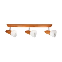 Julietta Ceiling Lamp 3xE14 Max.40W Kirsch Beech Wood/Chrome Metal/White Glass 2215330