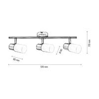 Kira Ceiling Lamp 3xE14 Max.40W Satin Metal/White Glass 2220328