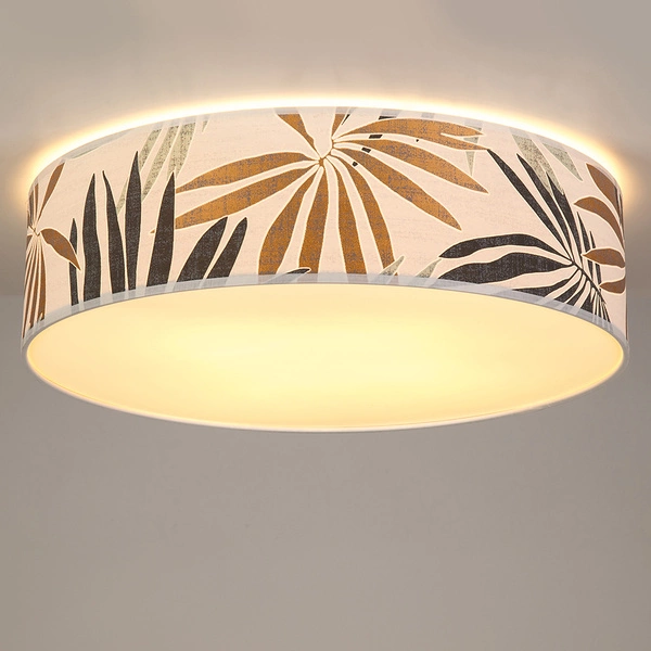 Hoja Ceiling Lamp 4xE27 Max.25W White Metal/Multicolor Wallpaper 4875802