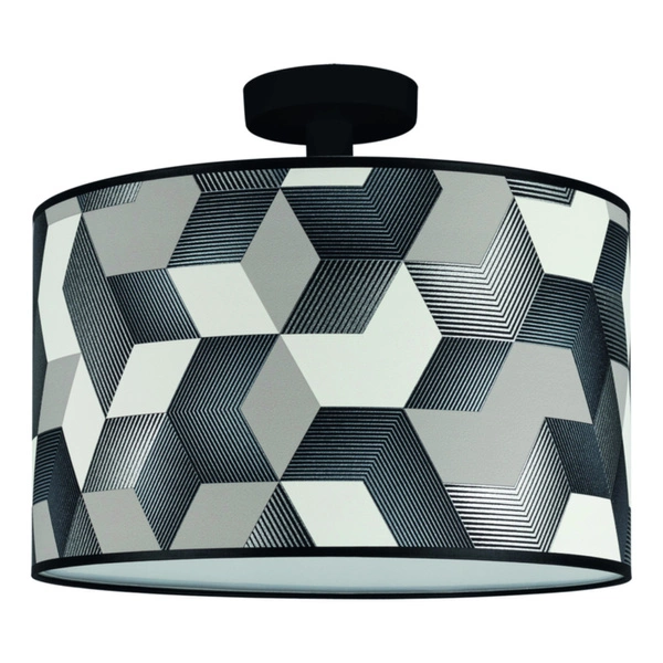 Espacio Ceiling Lamp 1xE27 Max.60W Black Metal/Multicolor Wallpaper 56048104