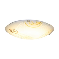 Lampa sufitowa Indiana w zestawie 1xLED Zintegrowany 2600lm 2700K 30W Chrom Metal/Biało-Brązowe Szkło 4455112