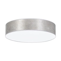 Nevoa Ceiling Lamp 4xE27 Max.25W White Metal/Silver Fabric Shade 47935802