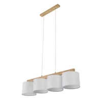 Aprillia Pendant Lamp 4xE27 Max.25W Oiled Oak/Transparent PVC/Grey 524510404