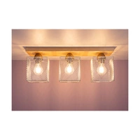 Lampa sufitowa Norman Wood 3xE27 Max.25W Drewno brzozowe/Chromowany metal 8175360