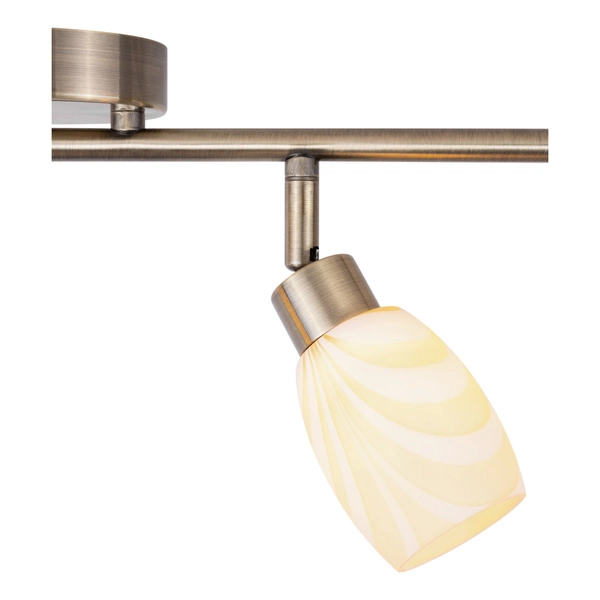 Clea Ceiling Lamp Incl. 4xG9 Max.28W Patina Metal/Ecru Glass 2213411