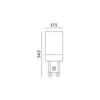 Żarówka ceramiczna LED G9 4W barwa CIEPŁOBIAŁA 3000K