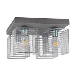 Lampa Sufitowa Gittan 4xE27 Max.60W Szary Beton/Chromowany Metal 8172436