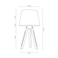 Tripod Lampa Stołowa 1xE27 Max.40W Dąb olejowany/Transparentny/Antracyt 6114074